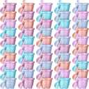 Sosation 60 Pcs Sand Buckets Bulk Easter Sand Buckets and Shovels 5.5 Inch Plastic Beach Pails Toys for Adults Gift Party Favor