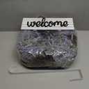 24" Wreaths, Spring Wreaths, Artificial Lavender Wreath for Front Door, with Welcome Sign Wreath Hanger, for Spring, Summer, Autumn,Winter, Indoors,Outdoors, corridors, Offices. (Purple)