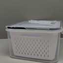 5 PCS Large Fruit Containers for Fridge - Leakproof Food Storage Containers with Removable Colander - Dishwasher & microwave safe Produce Containers Keep Fruits, Vegetables, Berry, Meat Fresh longer