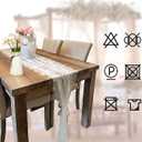 3 Pcs White Lace Table Runner 14 x 120 Inch Embroidered Boho Table Runner for Wedding Party Bridal Shower Decorations Vintage Rustic Table Runners