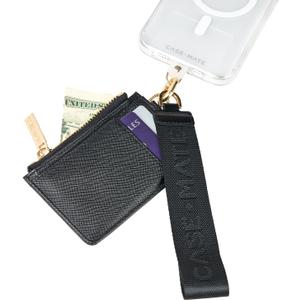 Case-Mate Phone Charm w/Detachable Keychain Wallet (Card Holder) - Anti Theft Phone Strap - Hands-Free iPhone Wrist Strap for Women - Keychain Wristlet Wallet - Black
