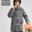 maoo garden Boys Winter Wool Coat Dress Peacoat Kids Heavy Sherpa Jacket Hooded Warm Thicken Windproof Overcoats