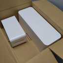 Cable Organizer Box Set of Three, Power Cover Cord Holder Surge Protector for Desk (White)