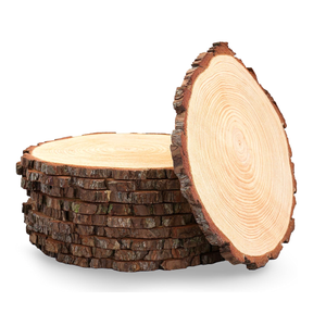 Set of 10 large wood slices, rustic wooden rounds for wedding centerpieces, event decor