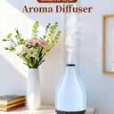 Modern Oil Diffuser for Essential Oils, Large Capacity Aroma Diffusers for Home Room, Ultrasonic Cool Mist 12H Fragrance, Meditation, Yoga, 1-3-6 Hours Timer Off, Black