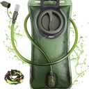 Hydration Bladder, 1.5-2-3L Water Bladder for Hiking Backpack, BPA-Free Leak Proof Water Reservoir Storage Bag, Water Pouch Hydration Pack for Camping Cycling Running (2L Water Bladder - Military Green)