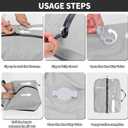 2 Pack Reusable Vacuum Bags for Travel,Waterproof Professional IP67 Zipper Reusable Vacuum Compression Bags,Space Saver Bags for Suitcases Backpack(No Pump)