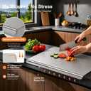 Titanium Cutting Boards for Kitchen, Pure Titanium Cutting Board, Non-Slip Chopping & Kneading Board, Dishwasher Safe Cutting Board for Meat, Fruits, Vegetables & Baking, With cutting Mat, "24 x 16"
