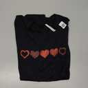 Black T Shirt with Red Hearts. Size Medium