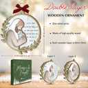 2 x Miscarriage Christmas Ornament 2025  Angel Baby Remembrance Gift for Mothers, Parents, Sympathy Memorial Ornament for Loss of Child or Infant  Be with Jesus Wooden Condolence Ornament Hanging Decor