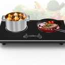 VBGK Induction Cooktop,110V 4000W Countertop burners with Knob Control,9 Power Levels, Kids Lock & Timer,LED touch control,Overheat Protection Electric stove,2 burner induction cooktop