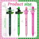 Sayglossy 24 Pcs Witch Pens Bulk Princess and Witch Pink and Green Gift Gel Pens for Friends Friendship Matching Office for Party Supplies Decorations Gift (Special Style)