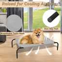 Raised Pet Cot for Small Pets, Elevated Dog Bed with Breathable Mesh, Sturdy Steel Frame for Indoor & Outdoor Use, Non-Slip Design, Easy Clean, 33-Inch Grey
