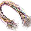 60pcs Craft Necklace Strings DIY Jewelry Supplies Clasp for Long Wax Cord Projects