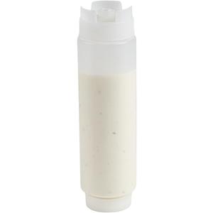 Restaurantware First In First Out 16 Ounce Condiment Squeeze Bottle 6 Refillable Lid FIFO Squeeze Bottle - Precision Dispensing Tip Flexible Clear Plastic Squeeze Bottle For Sauces