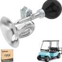 10L0L Golf Cart Bugle Horn, Retro Chrome Snail Air Horn for Yamaha, EZGO, Club Car | Loud & Classic Safety Horn | Universal Fit for Golf Carts, Bikes, Boats | Stainless Steel & Weatherproof (Silver)
