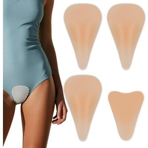 2 x Seamless Modesty Cover, Invisible Silicone Insert, Discreet Underwear Guard, Smooth Front Concealer Pad, Comfort Wear Protector for Women (4 Pack)