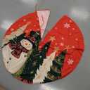 Christmas Tree Skirt, 48 Inch Christmas Decorations Red Soft Tree Skirt