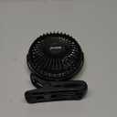 BESKAR USB Clip on Fan, Portable Small Fan with Cord Powered, 3 Speeds Strong Airflow, with Sturdy Clamp, Quiet Personal Desk Fan (Black)