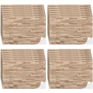 Flutesan 12 Pcs Miniature Dollhouse Wallpaper and Flooring Peel and Stick Mini DIY Self Adhesive Dollhouse Accessories 8.27 x 11.69 Inch (Natural Style)
