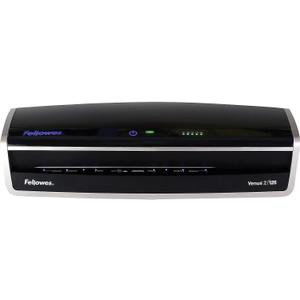 Fellowes Laminator Venus 2 125, Rapid 30-60 Second Warm-up Laminating Machine, with Laminating Pouches Kit (5734801), Black, Silver, 5.1" x 21.3" x 8.2"