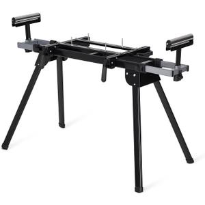 Garvee Miter Saw Stand, Universal Miter Saw Table 440 LBS Load Capacity, 76-4/5 in Adjustable Folding Saw Stands Fits Most Table Saws with Quick Release Mounting Brackets, End Stops for Repeat Cutting