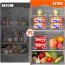 SCAVATA 2 Pack Soda Can Organizer for Refrigerator, Stackable Canned Food Pop Cans Container Can Holder Dispenser with Lid for Fridge Rack Freezer, Clear Storage Bins-Holds 12 Cans Each (Clear)