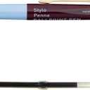 MARK'STYLE days Mini 0.5mm Black Gel Ink Retractable Ballpoint Pen – Quick-Drying, Stylish Retro Design, Compact 3.9" Portable Size for Planners & Notebooks (Blue x Brown)