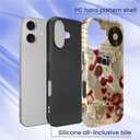 Case for iPhone 17,Scratch Resistant Hybrid Double Layer Hard Shell，Vintage Cherry Coquette Collage