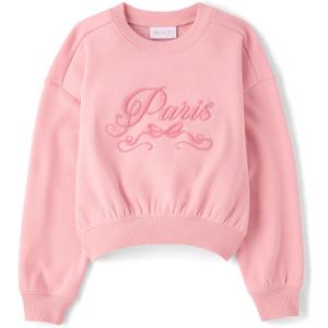 The Children's Place Girls' Active Long Sleeve Embellished Winter Warm Sweatshirt, XXL