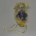 Blue Rose Flower Crystal Figurine with Vase, Bouquet Flowers Ornament Gifts for Wife Girlfriend Women , Handmade Crystal Flower Collectible Home Table Decor for Valentine's Day Wedding Anniversary