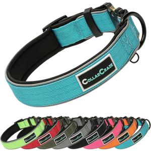 Dog Collar for Small Medium Large Dogs, Reflective, Adjustable Heavy Duty Dog Collar, Soft Neoprene Padded Comfortable for Walking (Blue, M)
