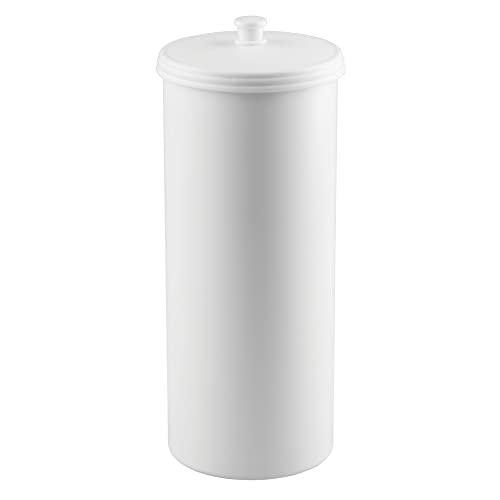 iDesign Freestanding Bathroom Toilet Paper Storage Holder, White (Lid Not Included)