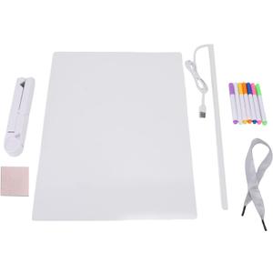 POENVFPO Erasable DIY Children's Drawing Board with USB Powered Light Up Feature Handcrafted Toy Writing Board and Chalkboard Decor Set