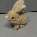 Hopearl Hopping Rabbit Interactive Electronic Pet Plush Bunny Toy with Sounds and Movements Animated Walking Wiggle Ears Twitch Nose Gift for Toddlers Birthday, Brown, 7''