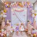 20 ft x 10 ft Wrinkle Free White Backdrop Curtain for Wedding Parties, Polyester Photo Backdrop Drapes for Baby Shower Birthday Party Backdrop Stand, Bulk Thick Background Curtains 5x10FT 4 Panels