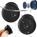 2 Pack Waterproof Airtag Sticker Mount with 3M Adhesive Sticker, Silicone Hidden GPS Tracker Mount Accessories for Apple Air Tag, Shockproof Protection Airtag Holder Case(Black Black)