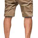 JMIERR Mens Casual Shorts - Cotton Drawstring Summer Beach Stretch Twill Chino Golf Shorts, Size 40 (Orange)