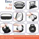 Pawaboo Small Animals Playpen, Waterproof Small Pet Cage Tent with Zippered Cover, Portable Outdoor Yard Fence with 3 Metal Rod for Kitten/Puppy/Guinea Pig/Rabbits/Hamster/Chinchillas, Black, 52.4"L x 52.4"W x 15"H