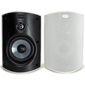 Polk Audio Atrium 6 Outdoor Speakers with Powerful Bass (Pair, White), All-Weather Durability, Broad Sound Coverage, Speed-Lock Mounting System