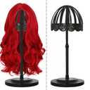 Adjustable Height Portable Wig Holder - Black Wig Head Stand Display Stand
