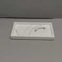 PLYFUNS Marble Pattern Tray  Decorative Resin Vanity Tray Organizer for Bathroom, Kitchen, Coffee Table, 8Inch White, Holds Perfume, Candles, Jewelry, Diffuser & Makeup