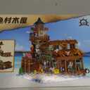 1881PCS Fishing Village Cabin Mini Building Blocks Toys with Led Lighting,Creative Ideals Fishing House Architecture Building Sets, Best Choice for 6+ Boys, Girls or Adults(Not Compatible with Lego)