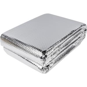 winemana Window Insulation Roll, 48IN x 15FT Reflective Heat Shield Bubble Film, Double-Sided Aluminum Foil Insulation, Weatherproof Garage Door Cover for Windows, RV, Basement, Winter & Summer
