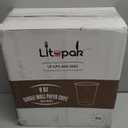 LITOPAK 400 Pack 8 oz Paper Cups, Brown Disposable Hot Coffee Cups for Party, Picnic, Travel, and Events