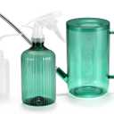 ONEDONE Watering Can Indoor Plants - Plant Watering Can 34 OZ, Long Spout Small Watering Can for House Plants Garden Potted Flowers with Spray Bottle, Squeeze Bottle Green