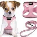 YIMEIS Dog Harness and Leash Set, No Pull Soft Mesh Pet Harness, Reflective Adjustable Puppy Vest for Small Medium Large Dogs, Cats (Pink, Medium) (Medium (Pack of 1))