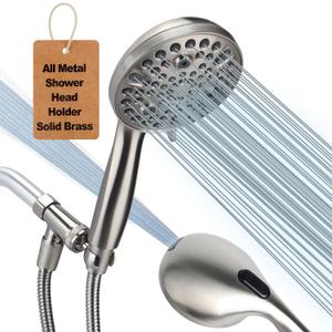 Shower Head with Handheld, All Metal Holder & Extra Long 6 ft. Stainless Steel Hose,Brushed Nickel 2.5 GPM