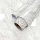 Extra-Thick Marble Contact Paper (High Gloss, Bianco White) 39.4" x 118.1"