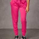 Hanes Womens Sport Performance Fleece Jogger Pants with Pockets (Pink, L)